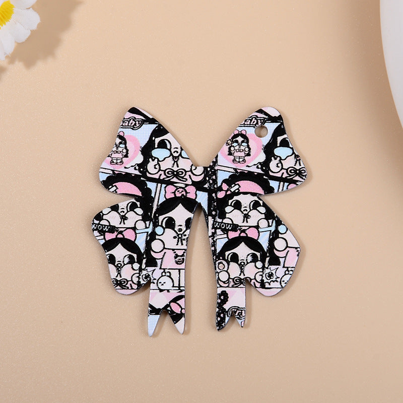 Wholesale 10pcs/ pack bow keychain pendant DIY accessories